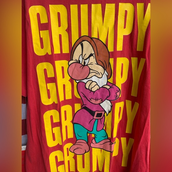 Vintage 90s Grumpy Snow White Disney Night T-shirt One Size like XL - Picture 2 of 9